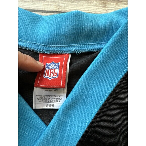 Vintage Reebok Carolina Panthers Jersey 48 Medium Stephen Davis #48 Used Black - Picture 6 of 9